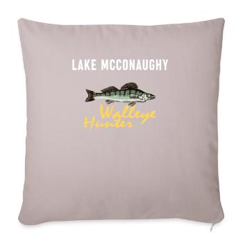 North Dakota Fishing - Walleye Hunter - Sofa pillowcase 17,3'' x 17,3'' (45 x 45 cm) - light taupe - Front