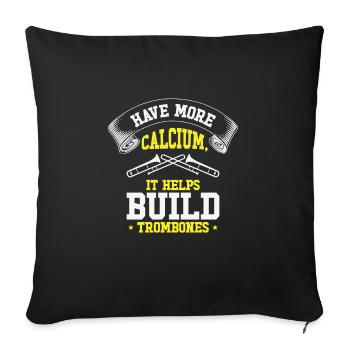Trombone Teacher Trombonist Player Funny - Sofa pillowcase 17,3'' x 17,3'' (45 x 45 cm) - black - Front