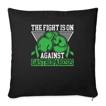 La lutte contre la sensibilisation à la gastroparésie est lancée - Housse de coussin décorative 45 x 45 cm - noir - Devant