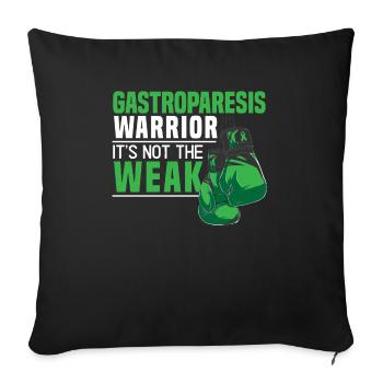 Gastroparesis Warrior It's Not For The Weak - Sofa pillowcase 17,3'' x 17,3'' (45 x 45 cm) - black - Front
