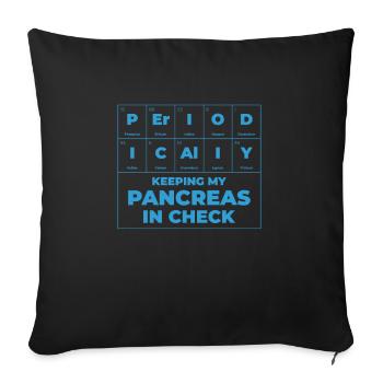 Diabetic Pancreas Diabetes Awareness - Sofa pillowcase 17,3'' x 17,3'' (45 x 45 cm) - black - Front