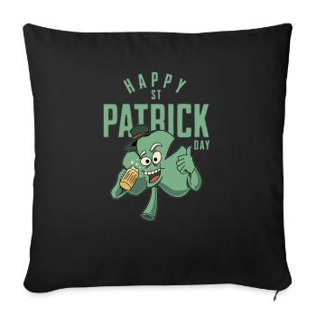 Happy Saint Patrick Day - Sofa pillowcase 17,3'' x 17,3'' (45 x 45 cm) - black - Front