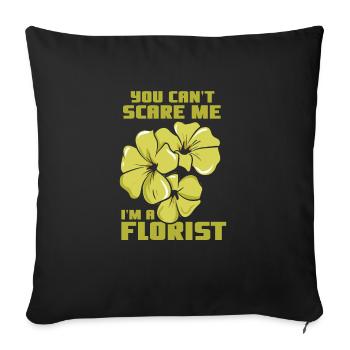 Fleuriste Profession de fleuriste - Housse de coussin décorative 45 x 45 cm - noir - Devant