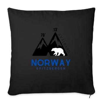 Spitzbergen Svalbard Norwegen - Sofakissenbezug 45 x 45 cm - Schwarz - Vorne