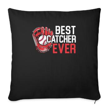 Bester Catcher aller Zeiten Baseballspieler Baseballtrainer - Sofakissenbezug 45 x 45 cm - Schwarz - Vorne