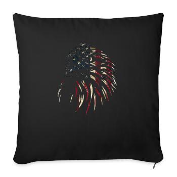 U.S. flag American Power July 4 - Sofa pillowcase 17,3'' x 17,3'' (45 x 45 cm) - black - Front