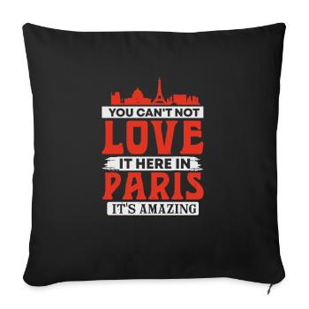 VOUS NE POUVEZ PAS NE PAS L’AIMER ICI À PARIS, C’EST INCROYABLE - Housse de coussin décorative 45 x 45 cm - noir - Devant
