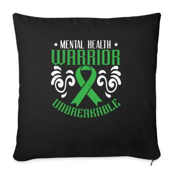 Suicide Prevention Mental Health Awareness - Sofa pillowcase 17,3'' x 17,3'' (45 x 45 cm) - black - Front