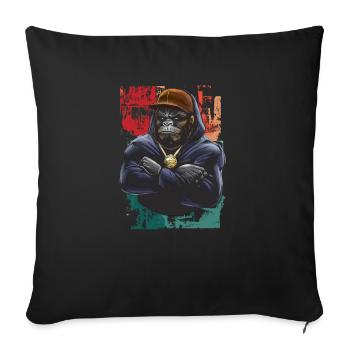 Monkey Make a statement with our - Sofa pillowcase 17,3'' x 17,3'' (45 x 45 cm) - black - Front