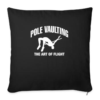Pole Vaulting Shirt Gift Pole Vault Slogan - Sofa pillowcase 17,3'' x 17,3'' (45 x 45 cm) - black - Front