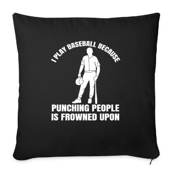 Baseball team Baseball Baseball players Baseball players - Sofa pillowcase 17,3'' x 17,3'' (45 x 45 cm) - black - Front