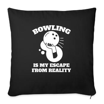 Bowling Bowling Club Bowling Bowling Club - Sofa pillowcase 17,3'' x 17,3'' (45 x 45 cm) - black - Front