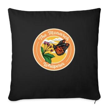 Monarque papillon monarque américain papillon monarque - Housse de coussin décorative 45 x 45 cm - noir - Devant