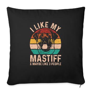 Mastiff Dog Old English Mastiff - Sofa pillowcase 17,3'' x 17,3'' (45 x 45 cm) - black - Front
