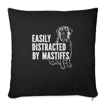 Mastiff Dog Old English Mastiff - Sofa pillowcase 17,3'' x 17,3'' (45 x 45 cm) - black - Front
