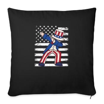 Dabbing 4. Juli Dab Dance Pose Stolz Amerika USA - Sofakissenbezug 45 x 45 cm - Schwarz - Vorne