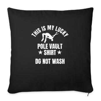 This Is My Lucky Pole Vault Shirt - Sofakissenbezug 45 x 45 cm - Schwarz - Vorne