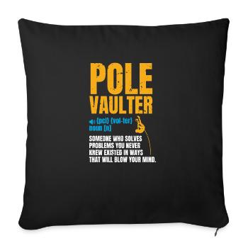 Pole Vault Definition Stabhochsprung Shirt - Sofakissenbezug 45 x 45 cm - Schwarz - Vorne