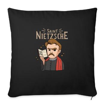 Saint Nietzsche Philosophy - Sofa pillowcase 17,3'' x 17,3'' (45 x 45 cm) - black - Front