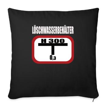 Lustiges Feuerwehr Hydrant - Sofakissenbezug 45 x 45 cm - Schwarz - Vorne