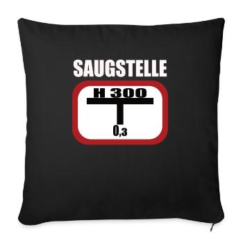 Lustiges Feuerwehr Hydrant - Sofakissenbezug 45 x 45 cm - Schwarz - Vorne