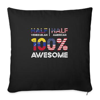 Geborener Venezolaner Venezuela Amerikaner USA - Sofakissenbezug 45 x 45 cm - Schwarz - Vorne