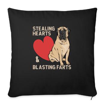 Mastiff Dog Old English Mastiff - Sofa pillowcase 17,3'' x 17,3'' (45 x 45 cm) - black - Front