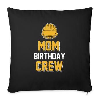 Maman De L’Équipe D’Anniversaire - Construction d’anniversaire - Housse de coussin décorative 45 x 45 cm - noir - Devant