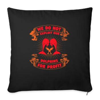 NOUS NE FAISONS PAS DE DAUPHINS À BUT LUCRATIF - Housse de coussin décorative 45 x 45 cm - noir - Devant