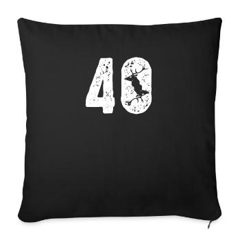 Jäger over 40 I motif pour Jäger & Weidmann - Housse de coussin décorative 45 x 45 cm - noir - Devant