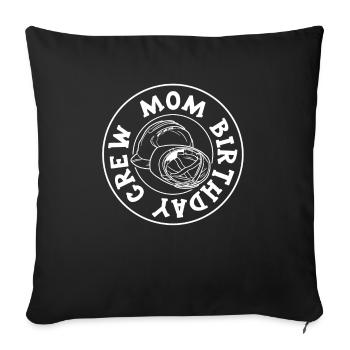 Maman De L’Équipe D’Anniversaire - Construction d’anniversaire - Housse de coussin décorative 45 x 45 cm - noir - Devant