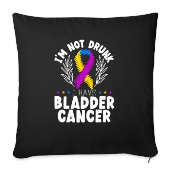 Bladder Cancer Warrior Bladder Cancer Awareness - Sofa pillowcase 17,3'' x 17,3'' (45 x 45 cm) - black - Front