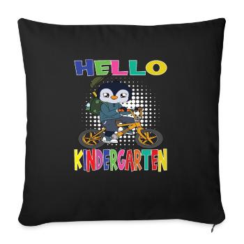Kindergarten Child Kindergarten Gift - Sofa pillowcase 17,3'' x 17,3'' (45 x 45 cm) - black - Front