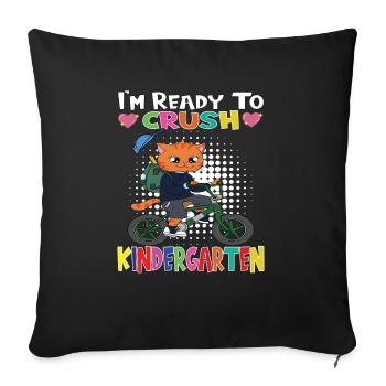 Kindergarten Child Kindergarten Gift - Sofa pillowcase 17,3'' x 17,3'' (45 x 45 cm) - black - Front