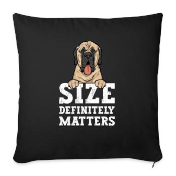 Mastiff Chien Vieux Mastiff anglais - Housse de coussin décorative 45 x 45 cm - noir - Devant