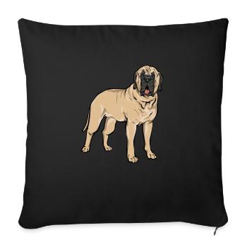 Mastiff Dog Old English Mastiff - Sofa pillowcase 17,3'' x 17,3'' (45 x 45 cm) - black - Front