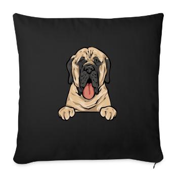 Mastiff Dog Old English Mastiff - Sofa pillowcase 17,3'' x 17,3'' (45 x 45 cm) - black - Front