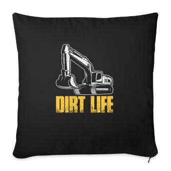 Construction machinery operator Excavator driver Excavator driver Construction workers - Sofa pillowcase 17,3'' x 17,3'' (45 x 45 cm) - black - Front