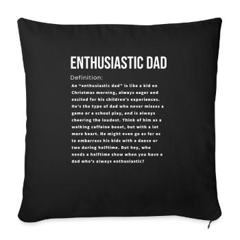 begeisterter Papa Definition englisch - Sofakissenbezug 45 x 45 cm - Schwarz - Vorne