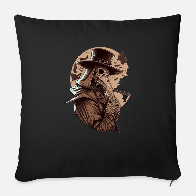 Plague Doctor - Vertrau mir, ich bin ein - Sofakissenbezug 45 x 45 cm - Schwarz