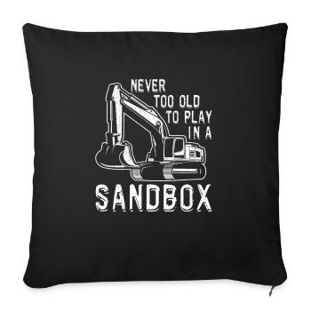 Construction machinery operator Excavator driver Excavator driver Construction workers - Sofa pillowcase 17,3'' x 17,3'' (45 x 45 cm) - black - Front