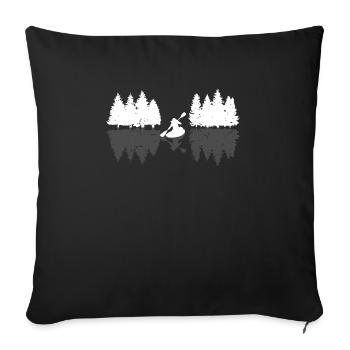 Kayak Shirt Geschenk Kajak Fahrer - Sofakissenbezug 45 x 45 cm - Schwarz - Vorne