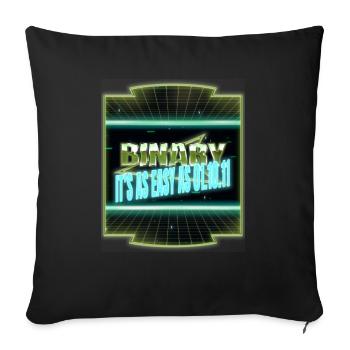 Piratage Ordinateur Équestre Geek Doigts Ordinateur - Housse de coussin décorative 45 x 45 cm - noir - Devant