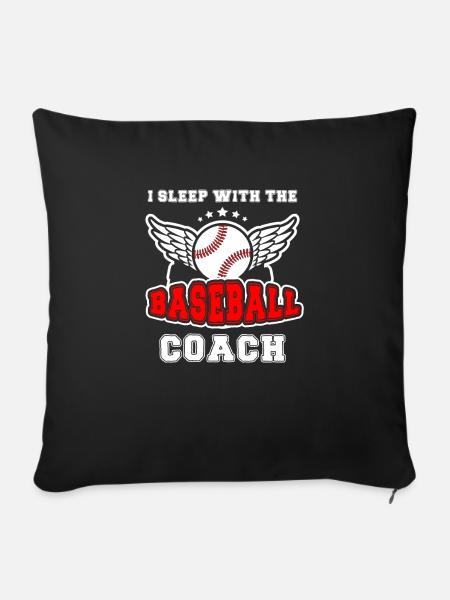 Baseball-Trainerin Ehefrau Berufstätige Mutter - Sofakissenbezug 45 x 45 cm - Schwarz