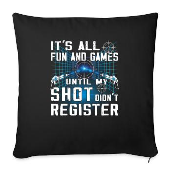 Lecteur de laser tag cool - Housse de coussin décorative 45 x 45 cm - noir - Devant