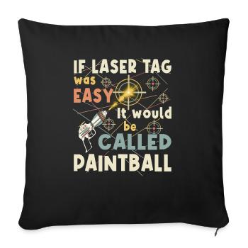 Lecteur de laser tag cool - Housse de coussin décorative 45 x 45 cm - noir - Devant