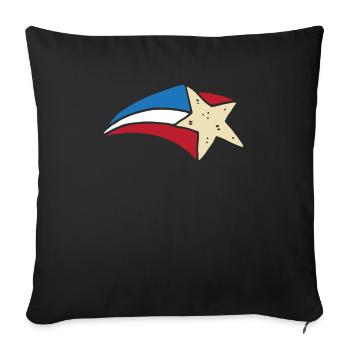 Amérique patriotique États-Unis Drapeau 4 juillet Américain - Housse de coussin décorative 45 x 45 cm - noir - Devant