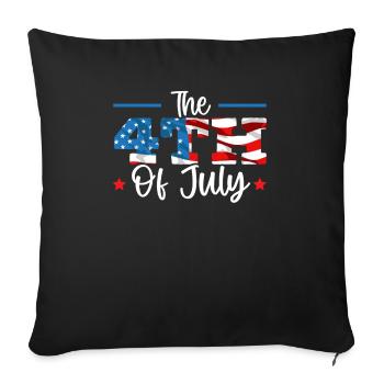 Amérique patriotique États-Unis Drapeau 4 juillet Américain - Housse de coussin décorative 45 x 45 cm - noir - Devant