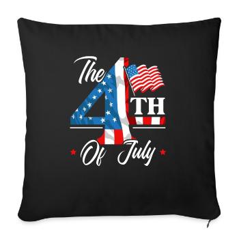 Amérique patriotique États-Unis Drapeau 4 juillet Américain - Housse de coussin décorative 45 x 45 cm - noir - Devant