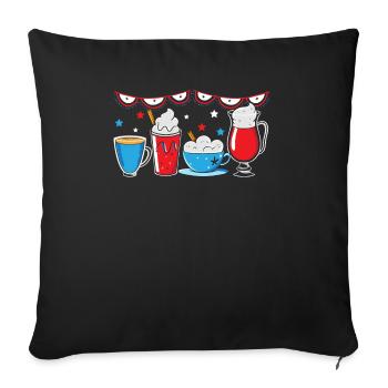 Amérique patriotique États-Unis Drapeau 4 juillet Américain - Housse de coussin décorative 45 x 45 cm - noir - Devant